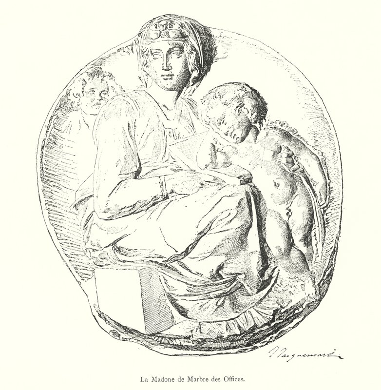 A Madona do Mármore Uffizi (gravura) de Italian School