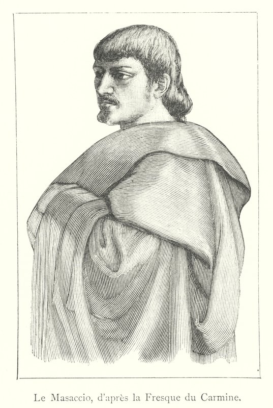 O Masaccio, depois do fresco Carmine (gravura) de Italian School