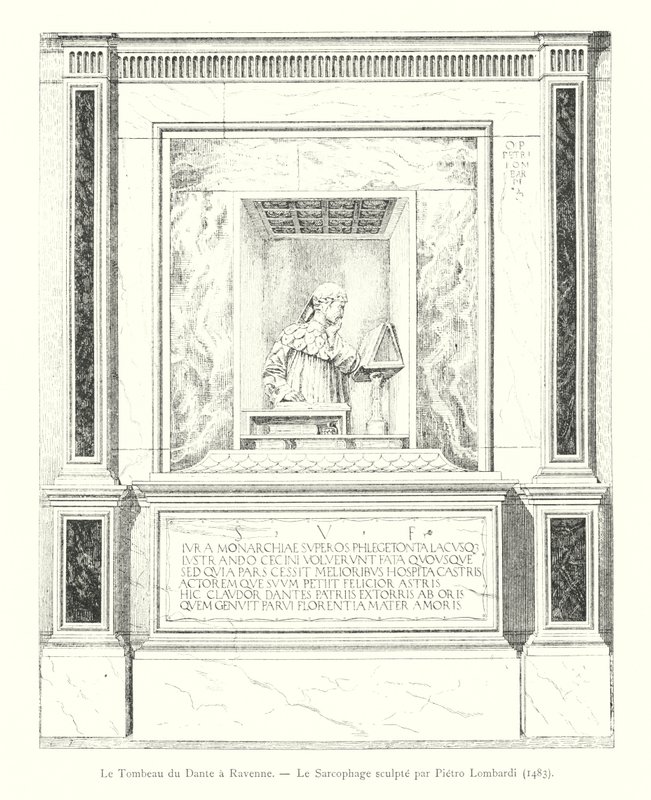 O Túmulo de Dante em Ravenna, O Sarcófago esculpido por Pietro Lombardi de Italian School