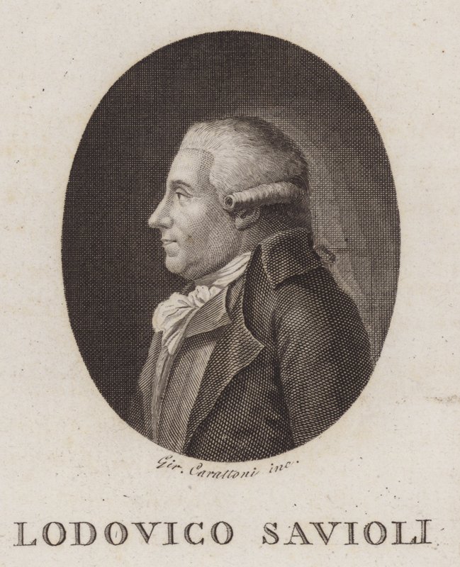 Ludovico Savioli, poeta e historiador italiano (gravura) de Italian School