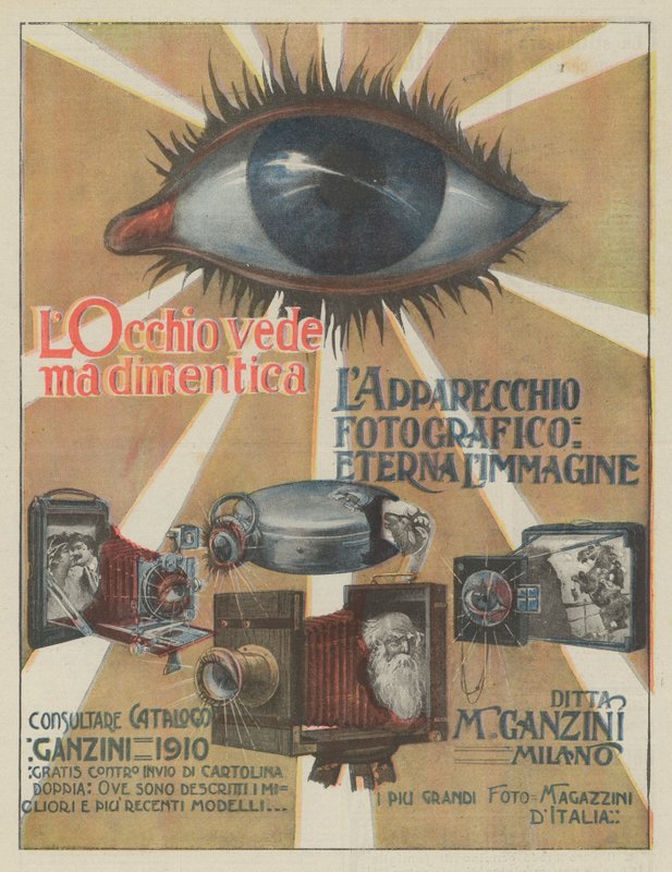 M Ganzini, Milão (litografia a cores) de Italian School