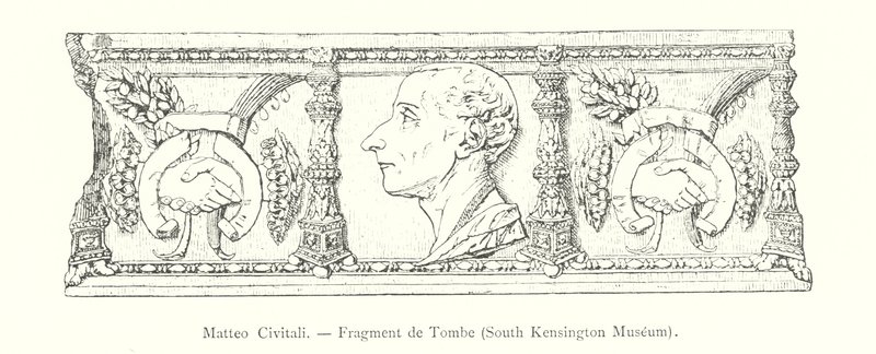 Matteo Civitali, Fragment de Tombe, South Kensington Museum (gravura) de Italian School