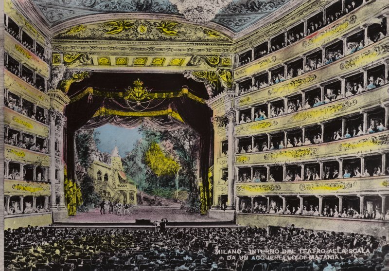 Milão, interior, Theatro Alla Scala (foto) de Italian School