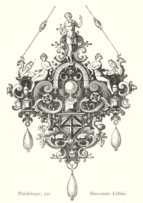 Pendeloque, de Benvenuto Cellini (gravura) de Italian School