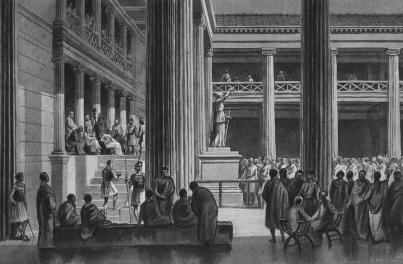 Pompeia: Basílica (Litho) de Italian School