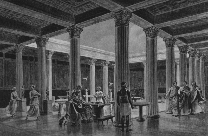 Pompeia: Casa dos Vettii (Litho) de Italian School