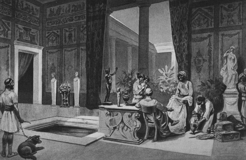Pompeia: Casa de Meleager (Litho) de Italian School