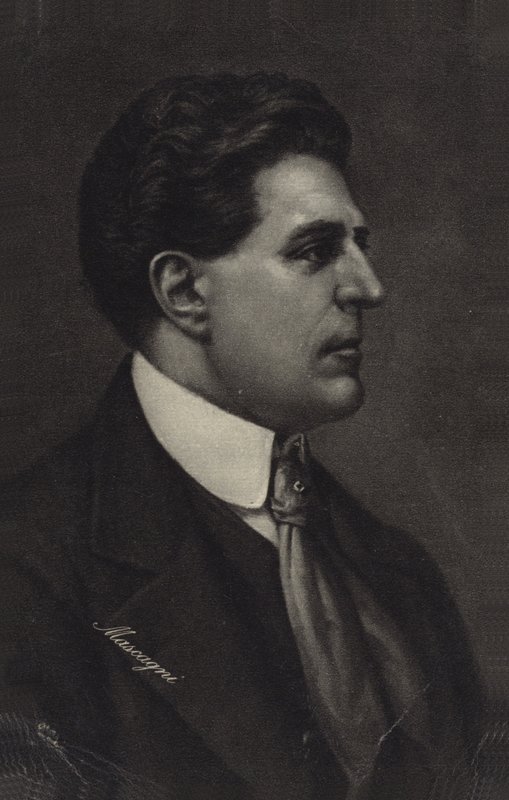 Retrato de Pietro Mascagni de Italian School
