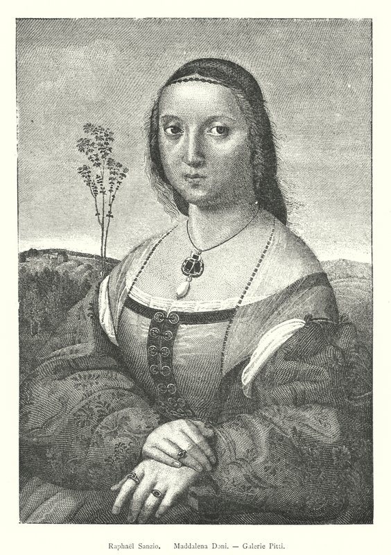 Raphael Sanzio, Maddalena Doni, Galerie Pitti (gravura) de Italian School