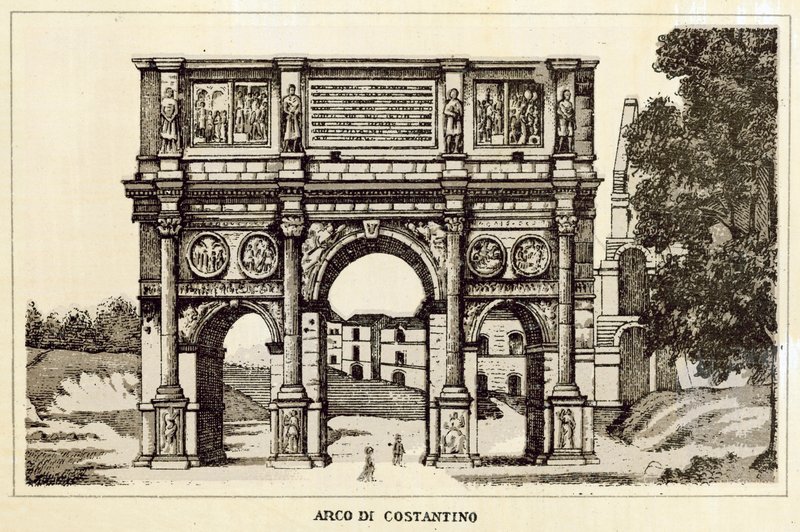 Roma: Arco de Constantino (litho) de Italian School