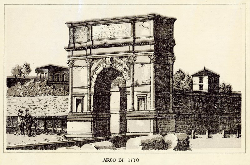 Roma: Arco de Tito (litho) de Italian School