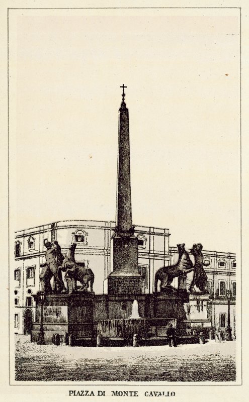 Roma: Piazza Di Monte Cavallo (litho) de Italian School