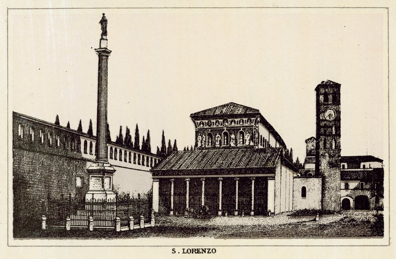 Roma: S Lorenzo (litho) de Italian School