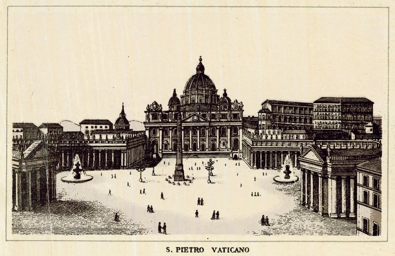 Roma: Vaticano de São Pedro (Litho) de Italian School