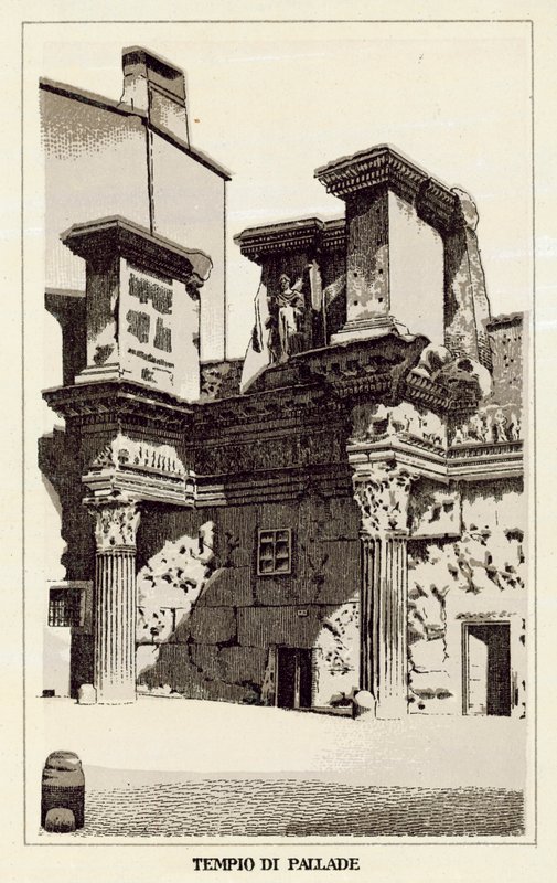 Roma: Templo de Pallas (litho) de Italian School