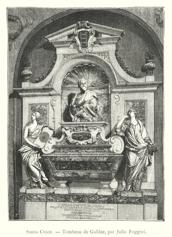 Santa Croce, Túmulo da Galileia, de Julio Foggini (gravura) de Italian School