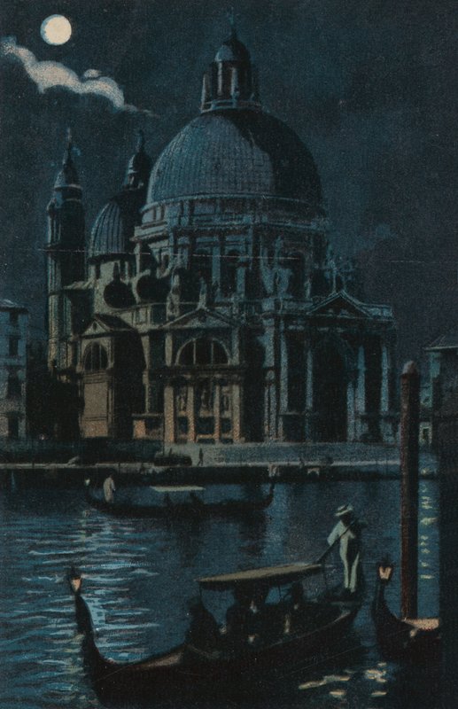 Santa Maria della Salute (litografia a cores) de Italian School