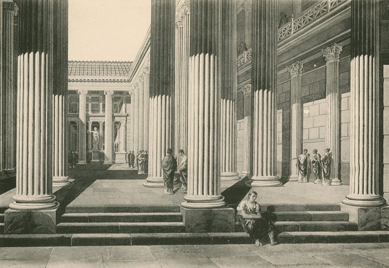 A Basílica como era (gravura) de Italian School