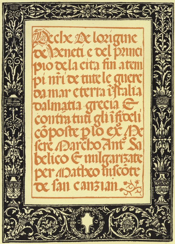 O Croniche de Marco Antonio Sabellico de Italian School