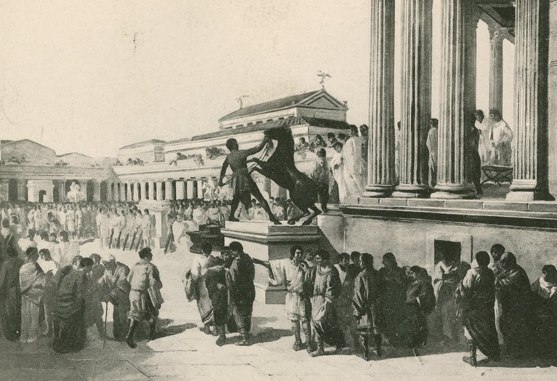 As Eleições no Fórum Civil (gravura) de Italian School
