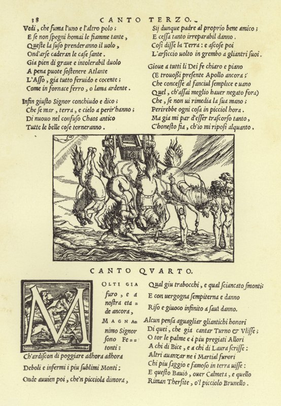 A queda de Phaeton de Italian School