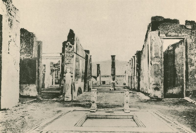 A Casa de Caio Cornélio Rufo como é (gravura) de Italian School
