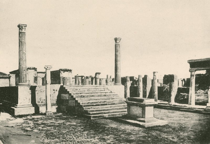 O Templo de Apolo como é (gravura) de Italian School