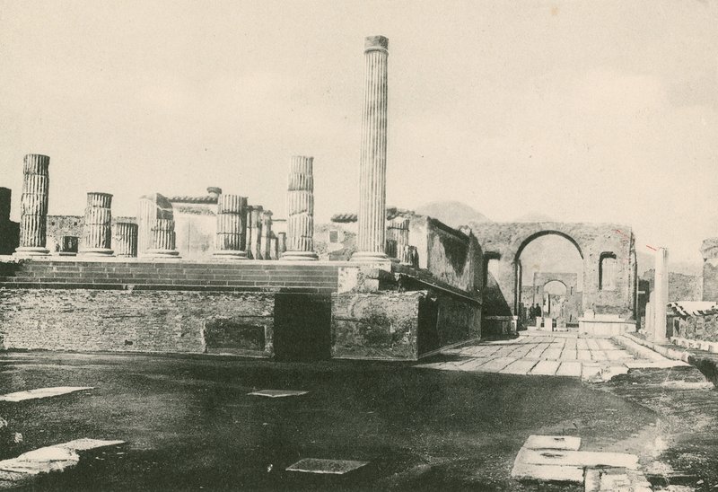 O Templo de Jove e o Arco de Nero como eles são (gravura) de Italian School