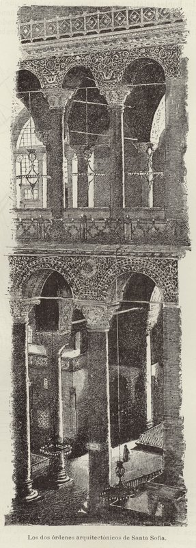 As duas ordens arquitetônicas de Santa Sofia de Italian School