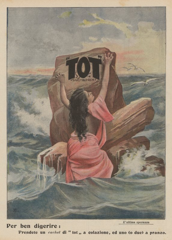 Tot Digestible Cachet (litografia a cores) de Italian School