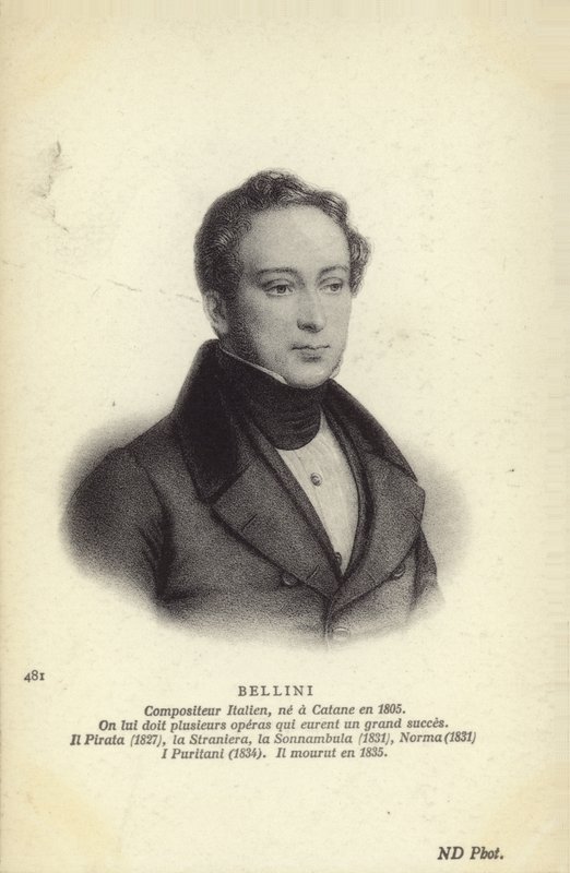 Vincenzo Bellini, compositor de ópera italiana (1801-1835) de Italian School