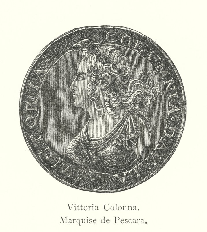 Vittoria Colonna, Marquise de Pescara (gravura) de Italian School