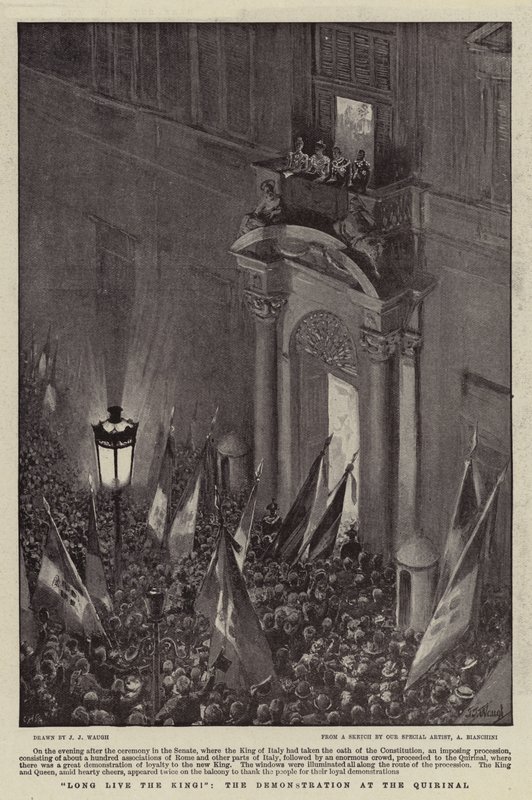 Viva o rei !, a demonstração no Quirinal de J. J. Waugh