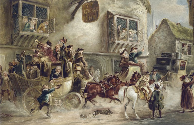 O George Inn, York (cromolito) de J.C. Maggs