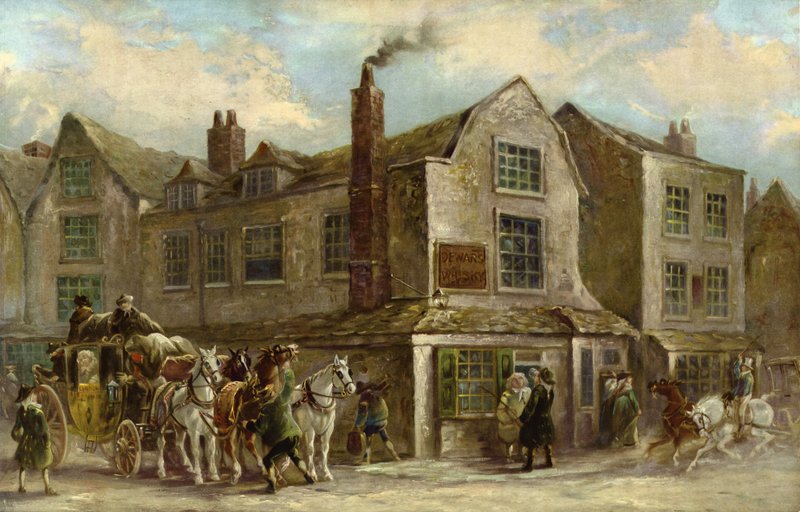 A mão e as tesouras, Smithfield, Londres de J.C. Maggs