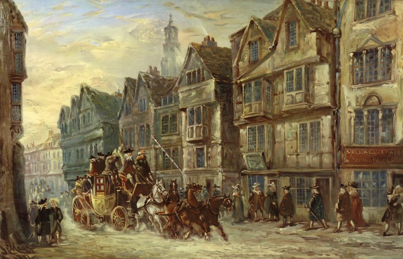 Wych Street, Strand, Londres, Dias de Hogarth de J.C. Maggs