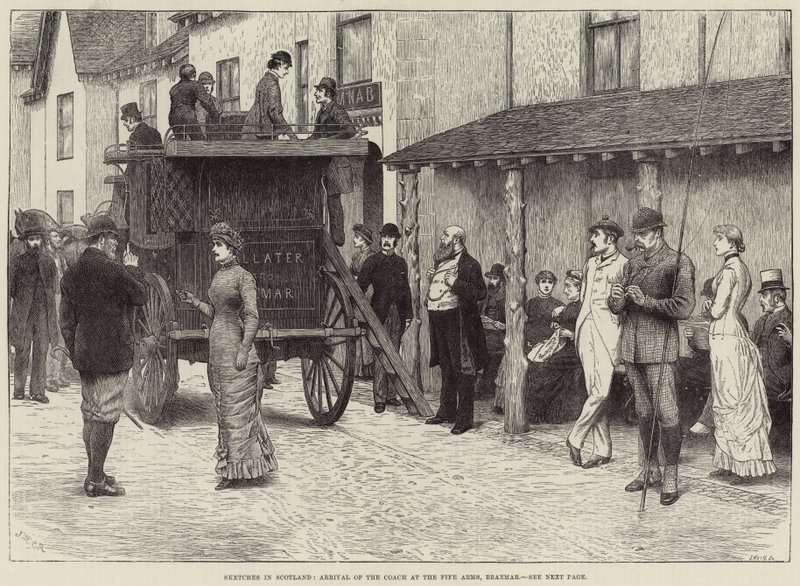 Esboços na Escócia, Chegada do Treinador no Fife Arms, Braemar de J.M.L. Ralston