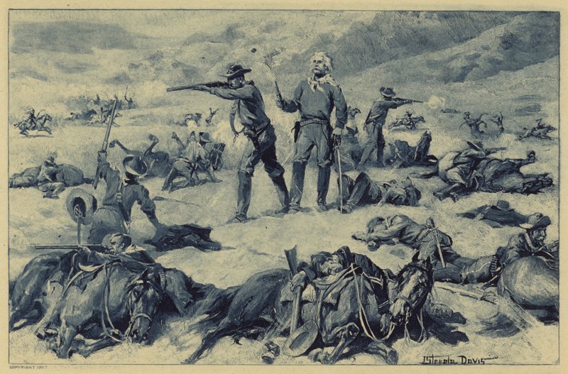 A última bancada de Custer (litho) de J. (after) Steeple Davis