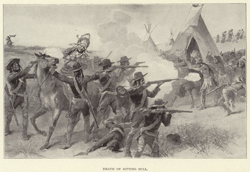 Morte do Touro Sentado (litho) de J. (after) Steeple Davis