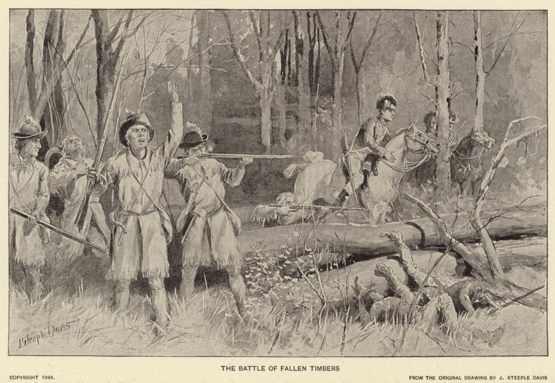 A Batalha das Madeiras Caídas (litho) de J. (after) Steeple Davis