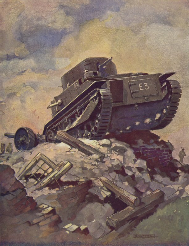 Uma lito de cor do tanque de J. Allen Shuffrey