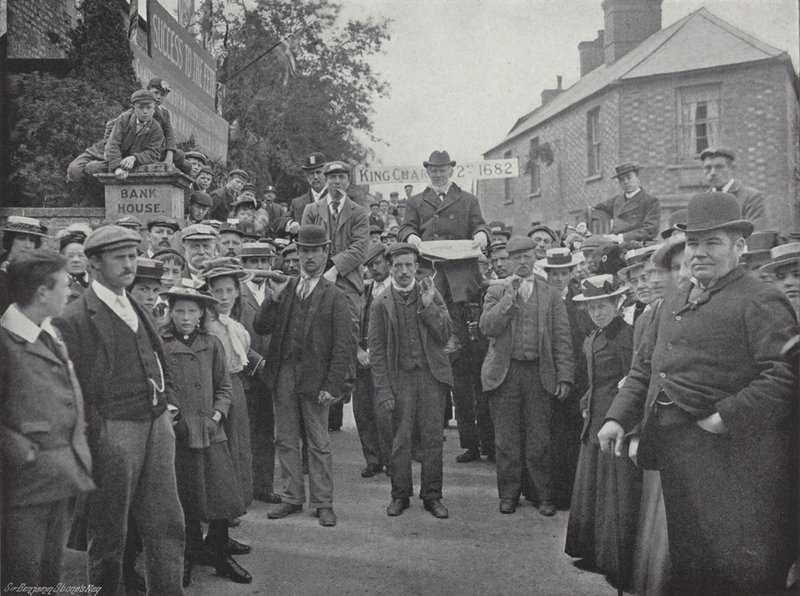 Corby Pole Fair, o Presidente, com a Carta de J. Benjamin Stone