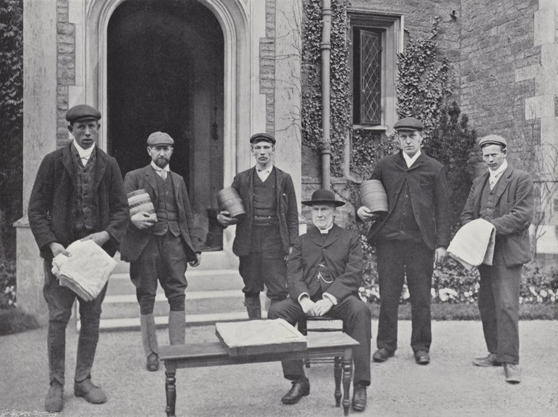 Hallaton Hare Pie Festival, o Vigário e a Delegação de J. Benjamin Stone