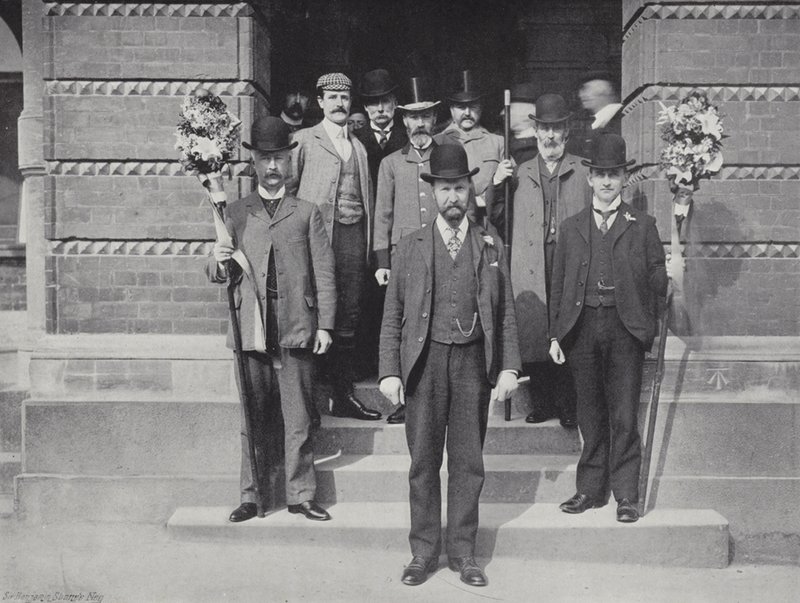 Hocktide em Hungerford, Constable e Tutti Men de J. Benjamin Stone