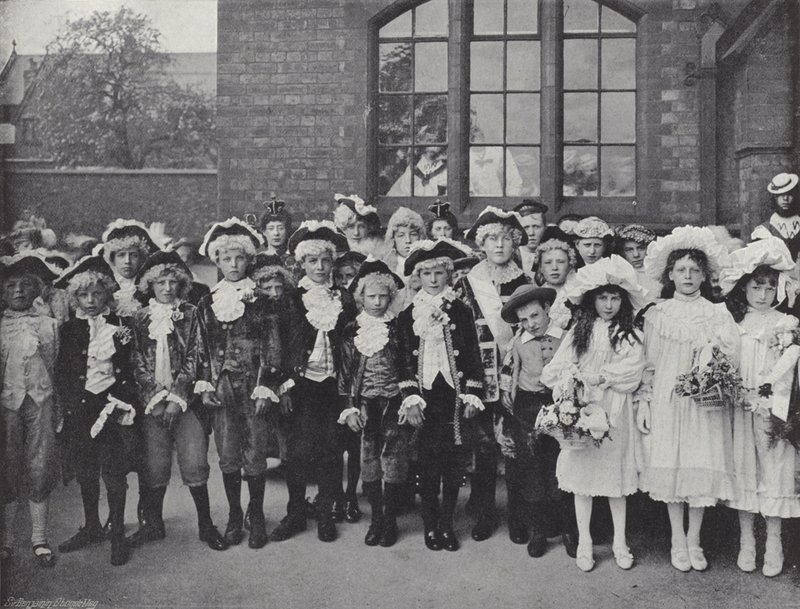 Knutsford May Day Festival, as crianças de J. Benjamin Stone