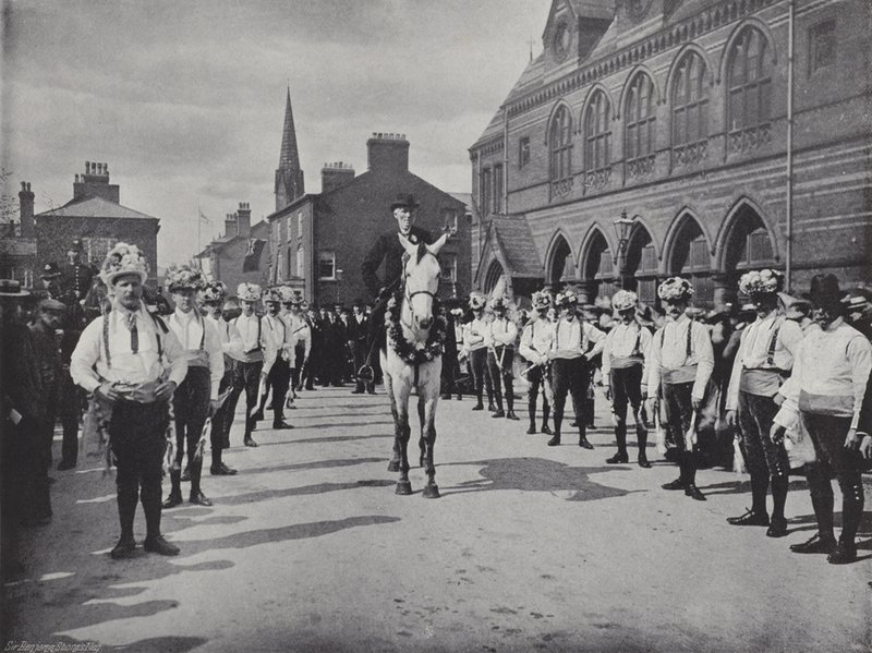 Knutsford May Day Festival, os dançarinos de Morris de J. Benjamin Stone