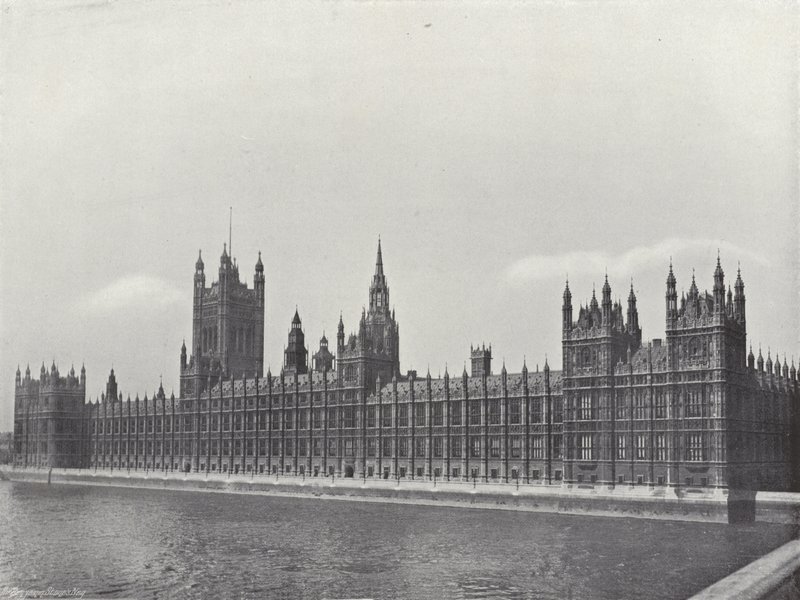 O Palácio de Westminster de J. Benjamin Stone