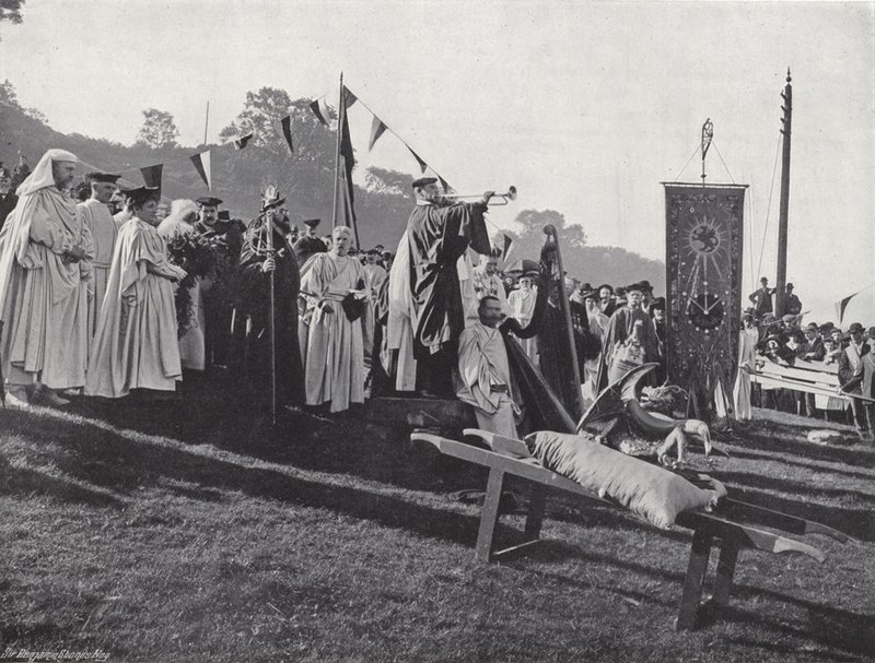 O galês Eisteddfod, abertura do Gorsedd de J. Benjamin Stone