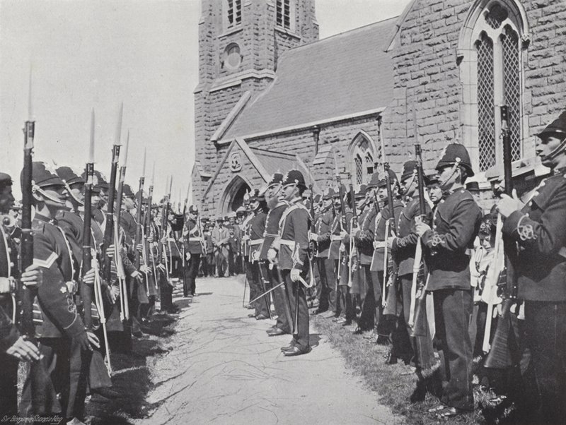 Dia de Tynwald, saudando o governador de J. Benjamin Stone
