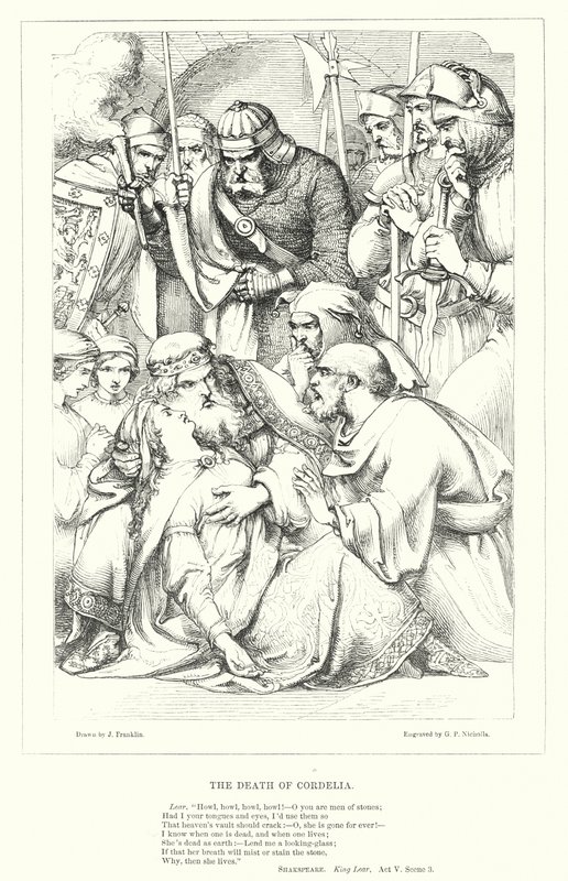 A Morte da Cordélia (gravura) de J. Franklin